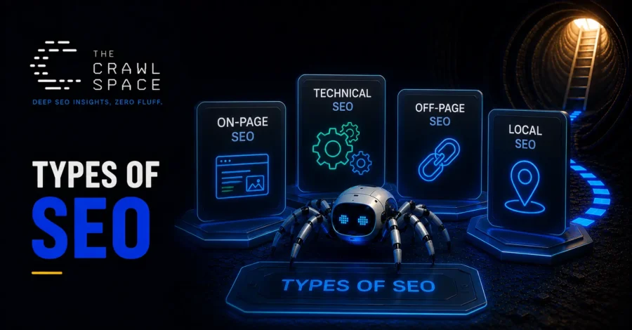 Types of SEO — On-Page, Technical, Off-Page & Local SEO | The Crawl Space Digital